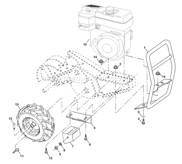 Husqvarna 600 CRT (954140070B) (1999-04) Tiller Page D Diagram