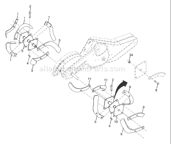 Husqvarna 650 RTT (96093000200) (2005-08) Tiller Page E Diagram