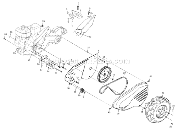 Husqvarna 650 RTT (96093000202) (2008-01) Tiller Page C Diagram