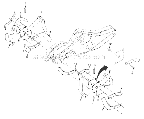 Husqvarna 650 RTT (96093000202) (2008-01) Tiller Page E Diagram