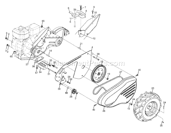 Husqvarna 650 RTT (9609300201) (2006-12) Tiller Page C Diagram