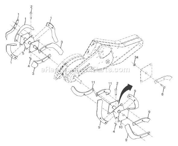 Husqvarna 650 RTT (9609300201) (2006-12) Tiller Page E Diagram