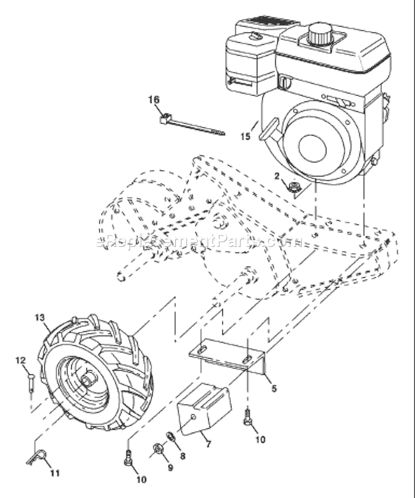 Husqvarna 650 RTT A (954329172) (2003-01) Tiller Page D Diagram