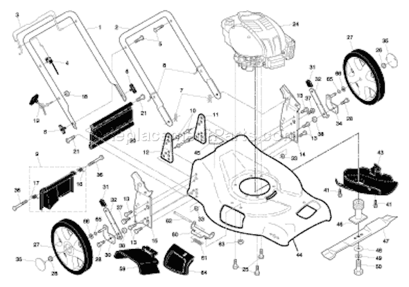 Husqvarna 70021 CH1 (96143000601) (2005-01) Lawn Mower Page B Diagram