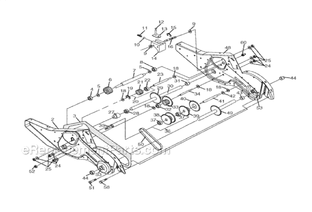 Husqvarna CRT51 (2007-02)(96091000203) Tiller Transmission Diagram