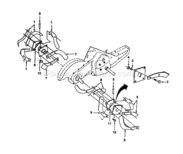 Husqvarna CRT 50 (HRT5B) (1990-11) Tiller Page E Diagram