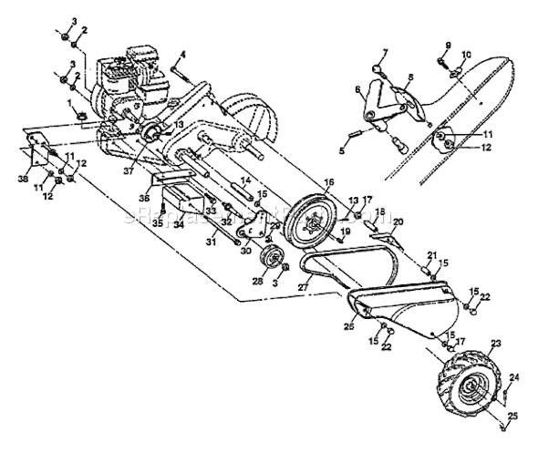 Husqvarna CRT 50 (HRT5C) (1992-01) Tiller Page B Diagram