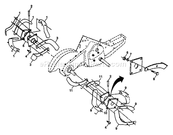 Husqvarna CRT 50 (HRT5C) (1992-01) Tiller Page D Diagram