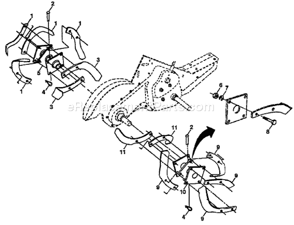 Husqvarna CRT 50 (HRT5D) (1993-01) Tiller Page D Diagram