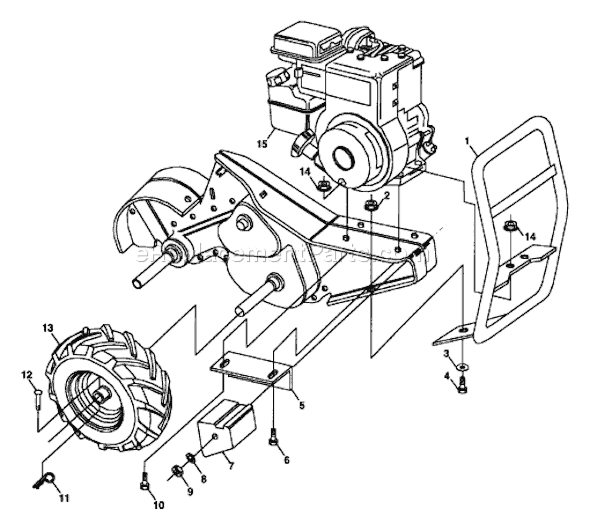 Husqvarna CRT 52 (954140020B) (1997-12) Tiller Page D Diagram