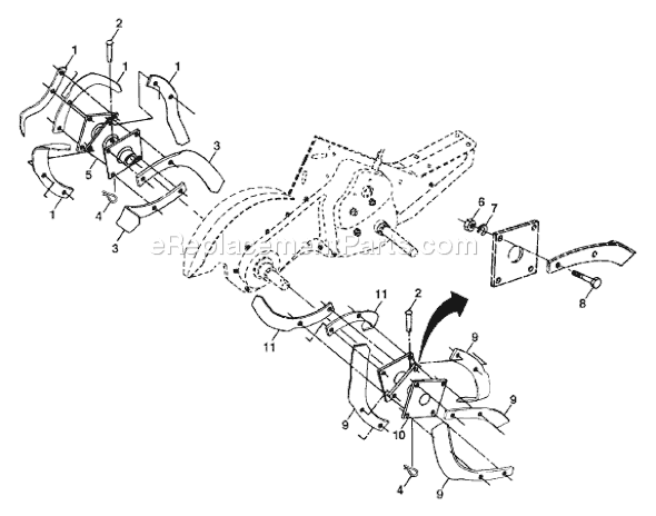 Husqvarna CRT 52 (954140020B) (1997-12) Tiller Page E Diagram