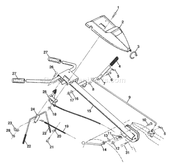 Husqvarna CRT 61 (95414022A) (1997-07) Tiller Page B Diagram