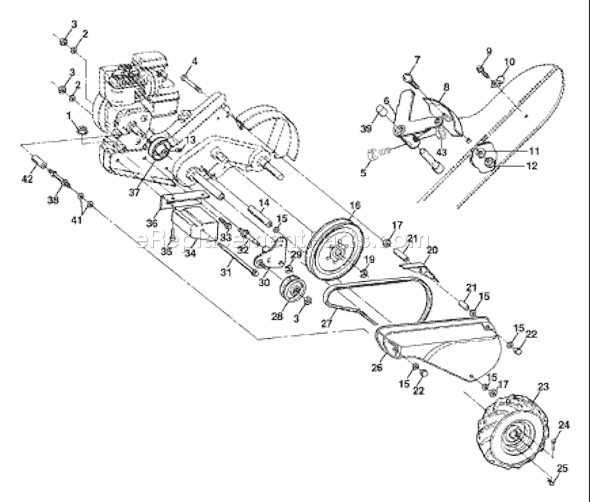 Husqvarna CRT 61 (95414022A) (1997-07) Tiller Page C Diagram