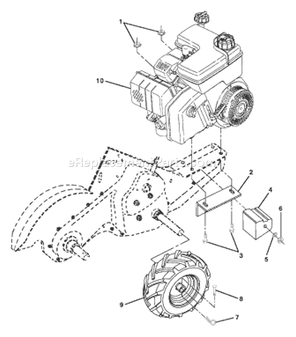 Husqvarna CRT 61 (95414022A) (1997-07) Tiller Page D Diagram