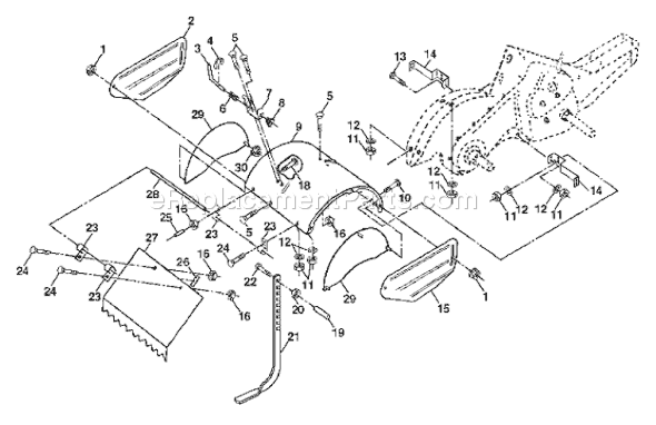 Husqvarna CRT 61 (95414022A) (1997-07) Tiller Page F Diagram