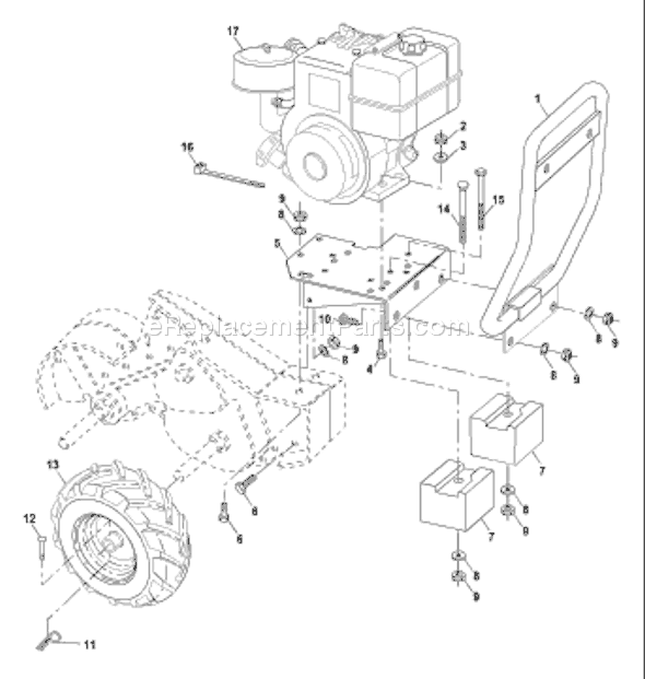 Husqvarna CRT 81 (954001152A) (1994-07) Tiller Page D Diagram