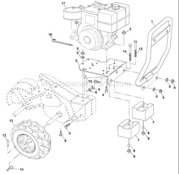 Husqvarna CRT 81 (954001152B) (1995-12) Tiller Page D Diagram