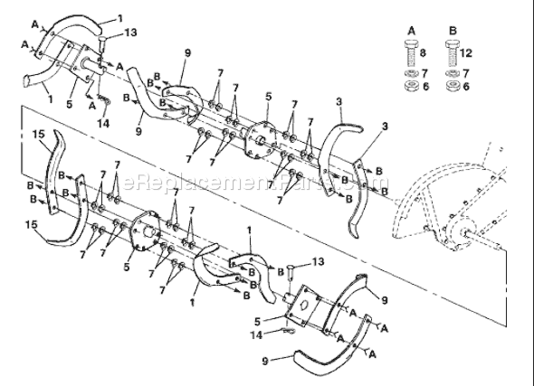 Husqvarna CRT 83 (954140066C) (1999-09) Tiller Page E Diagram