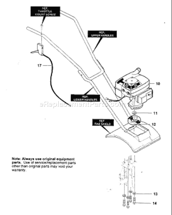 Husqvarna CT 20 Cultivator (1998-01) Tiller Page B Diagram