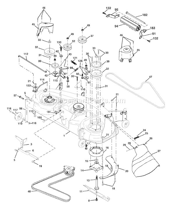 Husqvarna GTH 2548 (LOGT25H48B) (954572134) (2004-02) Ride Mower Page G Diagram