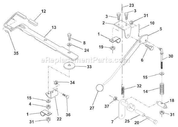 Husqvarna LRH 125 (954001222A) (1994-07) Lawn Tractor Page K Diagram