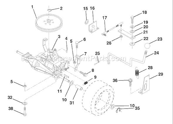 Husqvarna LR 121 (954140001B) (1997-12) Lawn Tractor Page P Diagram