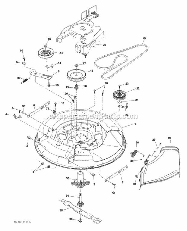 Husqvarna LT2213A (2012-08) LT2213A - 96041015403 (2012-08) Mower_Deck__Cutting_Deck Diagram