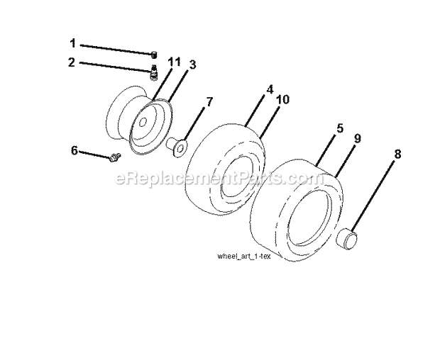 Husqvarna LT2217A (2012-08) LT2217A - 96041010406 (2012-08) Wheels_Tires Diagram