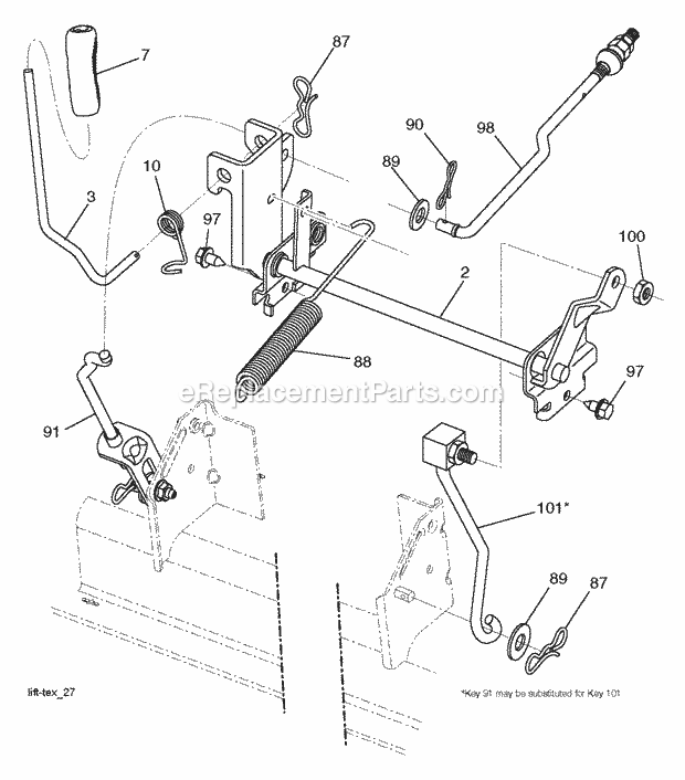 Husqvarna LT2316CMA2 (2011-01) LT2316CMA2 - 96051002200 (2011-01) Mower_Lift__Deck_Lift Diagram