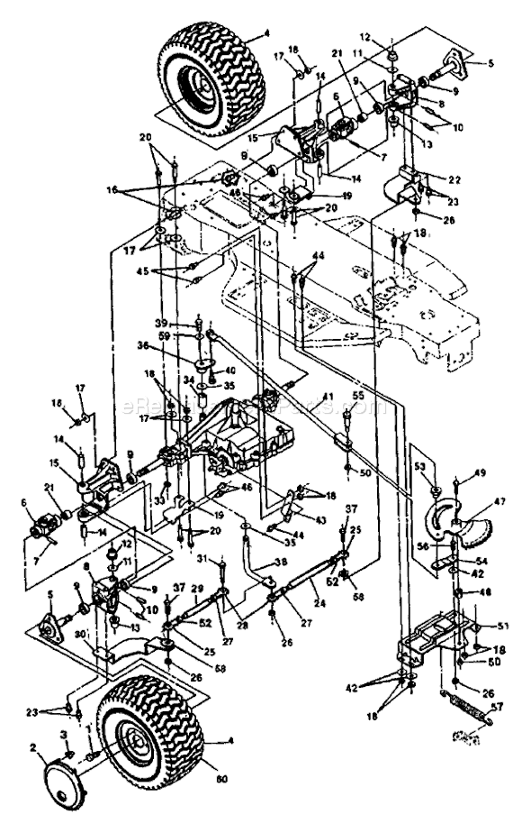 Husqvarna LT 1000-14 (1991-03) Lawn Tractor Page F Diagram