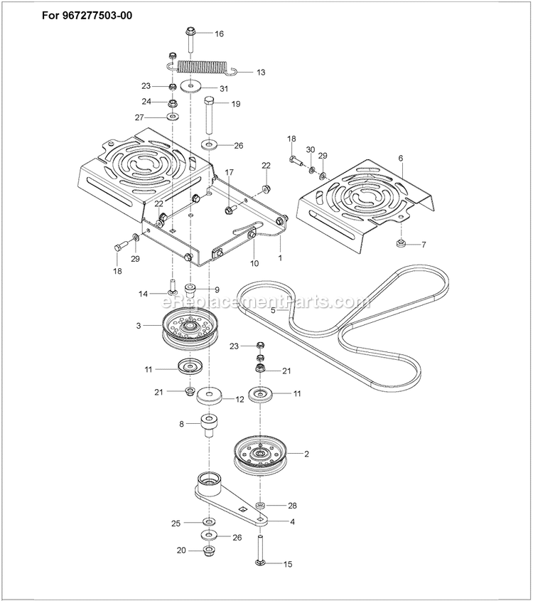 Husqvarna MZ61 Zero-Turn Mower Hydraulic Frame Diagram