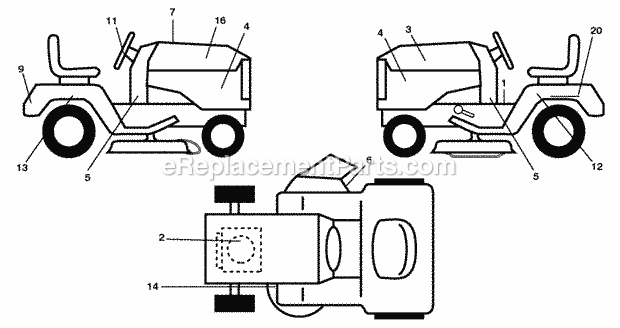 Husqvarna PB19542LT (2008-04) PB19542LT, 96042003402 (2008-04) Page B Diagram