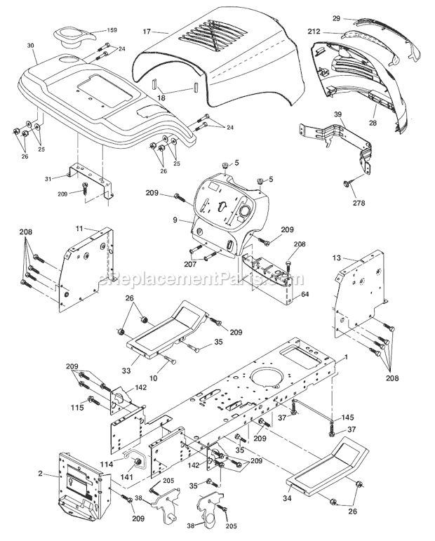 Poulan Lawn Tractor | PO17542LT | eReplacementParts.com