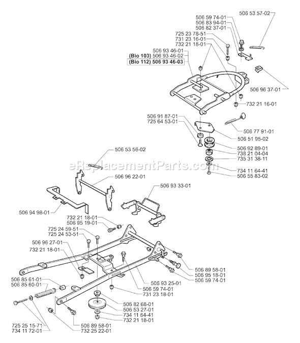 Husqvarna Rider Proflex 21 (2001-01) Ride Mower Page I Diagram