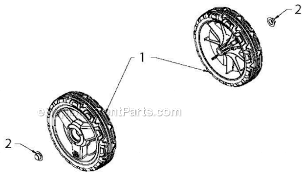 Husqvarna ST 121E (96181000901)(2012-07) Snowblower Wheels Tires Diagram