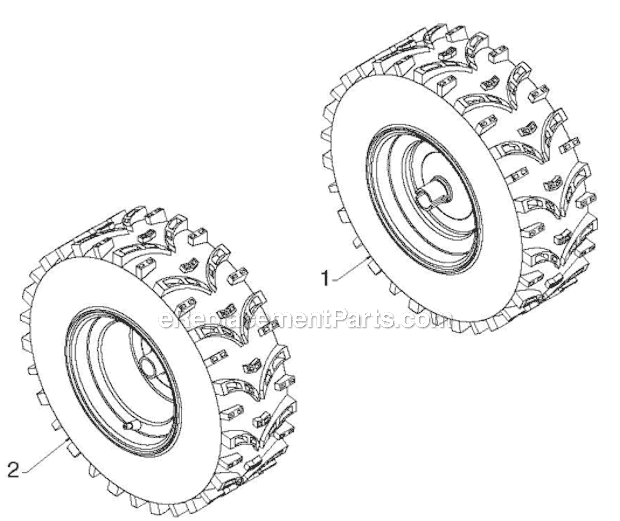 Husqvarna ST 268EP (96191003803)(2011-07) Snowblower Wheels Tires Diagram