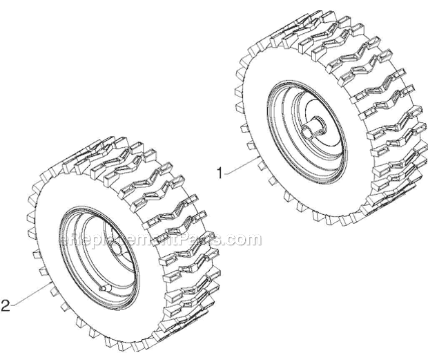 Husqvarna ST 276EP (96191003902)(2011-05) Snowblower Wheels Tires Diagram