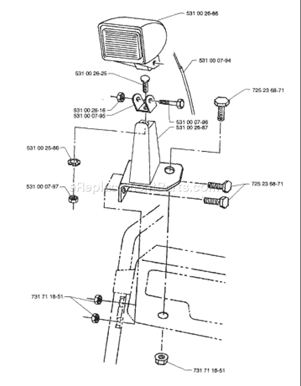 Husqvarna ST 723 (1996-12) Snowblower Page E Diagram