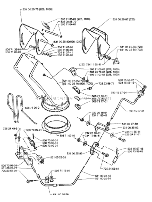 Husqvarna ST 723 (1996-12) Snowblower Page I Diagram