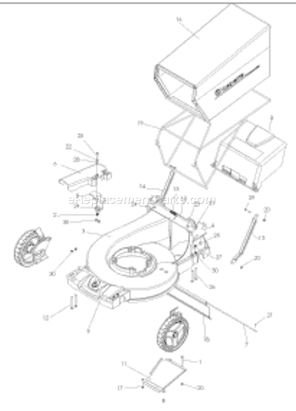 Husqvarna W 21 H (968999285) (2007-03) Lawn Mower Page B Diagram