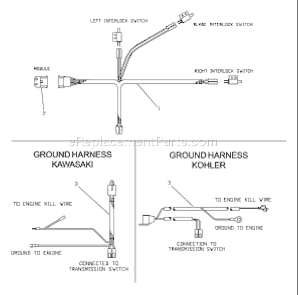 Husqvarna W 3213 (2001-02) Lawn Mower Page I Diagram