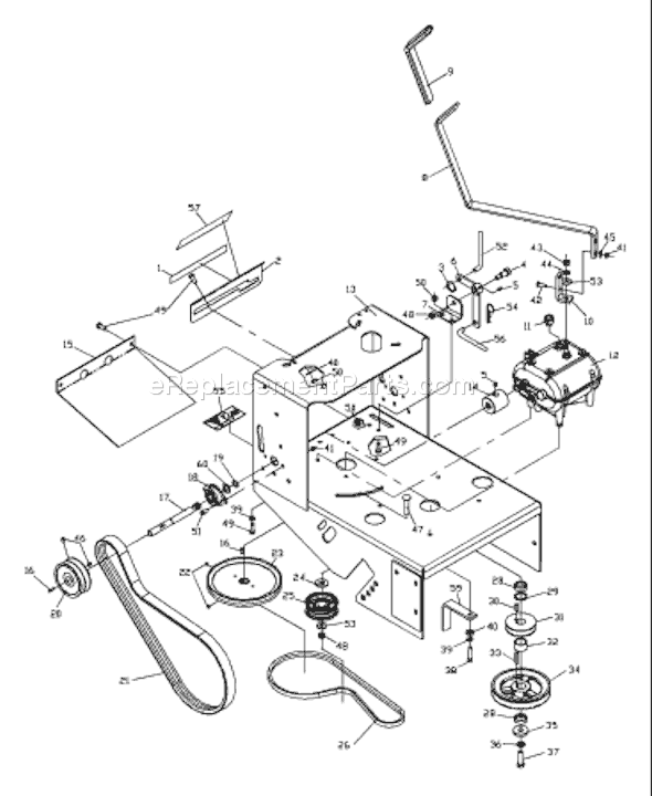 Husqvarna W 3613 ETS (968999117) (2001-09) Lawn Mower Page E Diagram