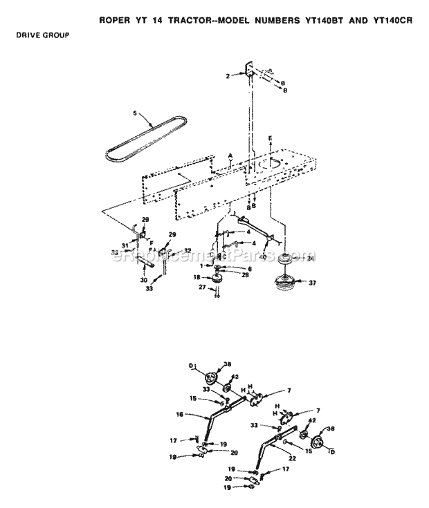 Husqvarna YTH160CT (1999 And Before) YTH160CT (1999 And Before) Page B Diagram