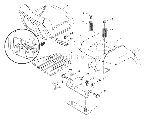 Husqvarna YTH 2454 T (96043002203) (2006-03) Ride Mower Page H Diagram