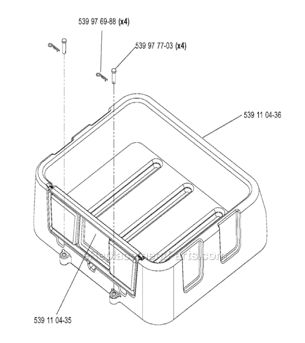 Husqvarna Z4824 (2006-03)(968999303) Lawn Tractor Tray Diagram