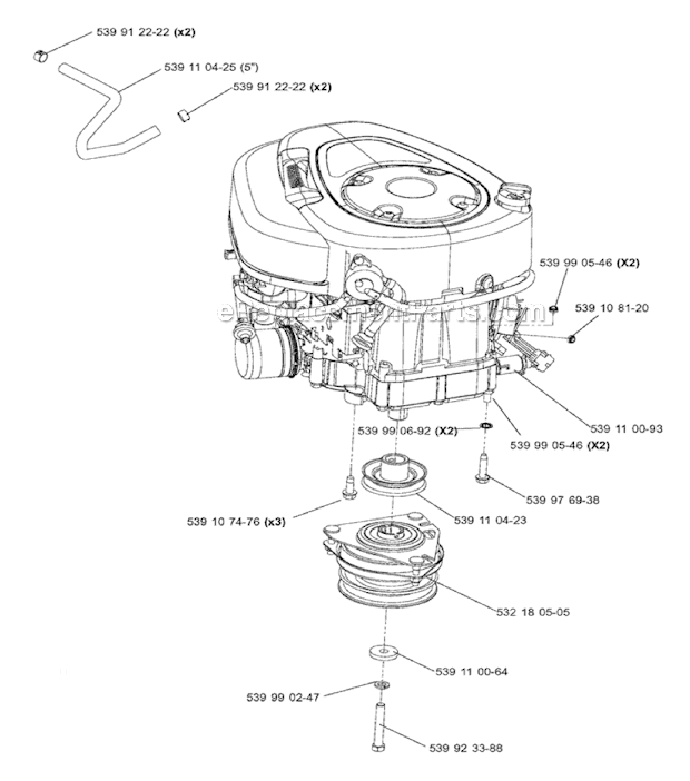 Husqvarna Z4824 (2006-03)(968999303) Lawn Tractor Engine Diagram