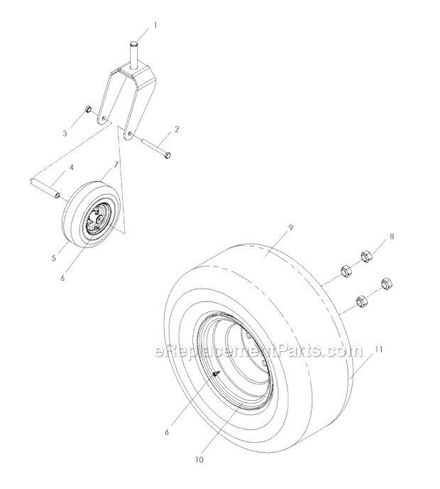 Husqvarna Z4824 (2012-07)(968999512) Lawn Tractor Wheels And Tires Diagram