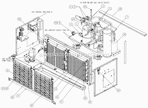 Ice-O-Matic ICE-1806 Modular Cuber Remote Diagram