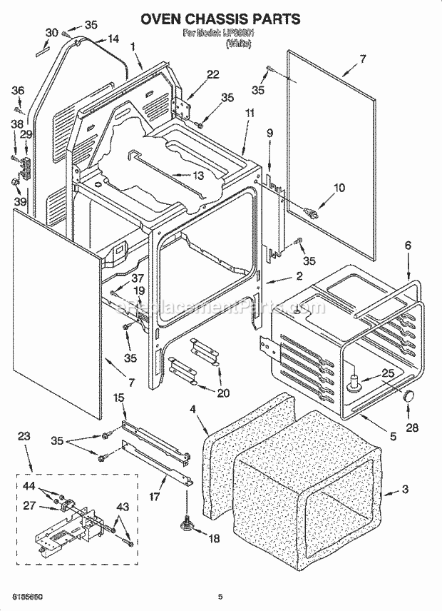 Inglis IJP89801 Freestanding, Electric Free Standing - Electric Oven Chassis Parts Diagram