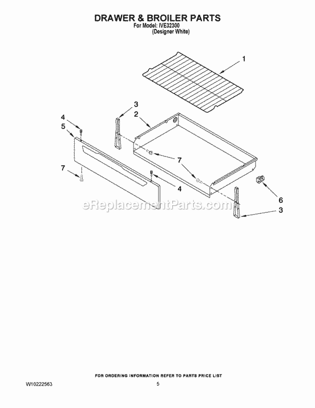 Inglis IVE32300 Freestanding, Electric Free Standing - Electric Drawer & Broiler Parts Diagram